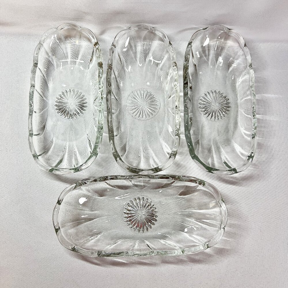 Anchor Hocking Banana Split Fountain Ware Vintage Oval Clear Glass Bowl – 8”